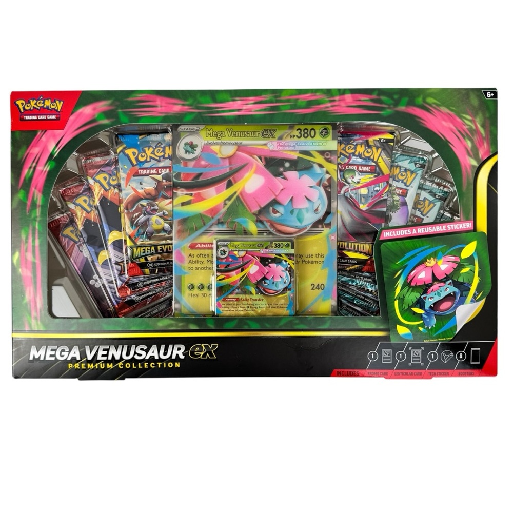 Pokemon Mega Venusaur EX Premium Collection Box Trading Card Game Booster Packs